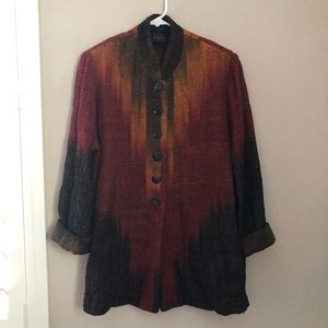 Candiss Cole Wearable Art Handwoven Silk Blend Jacket